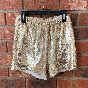 Sincerely Jules Gold Sequin Women's Shorts